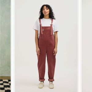 The Organic Original Corduroy Dungarees in Ash Pink